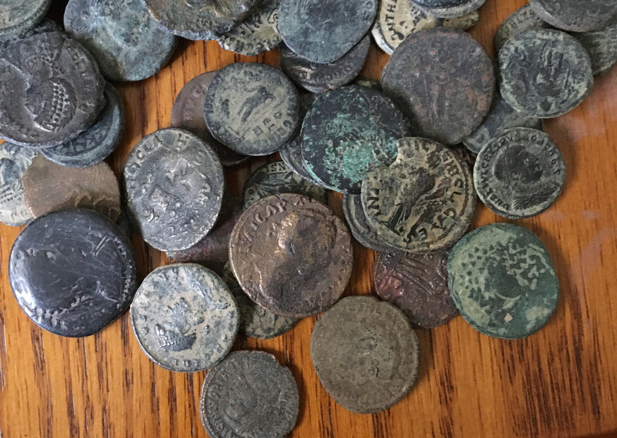 Uncleaned Roman Coins from Spain – www.nerocoins.com